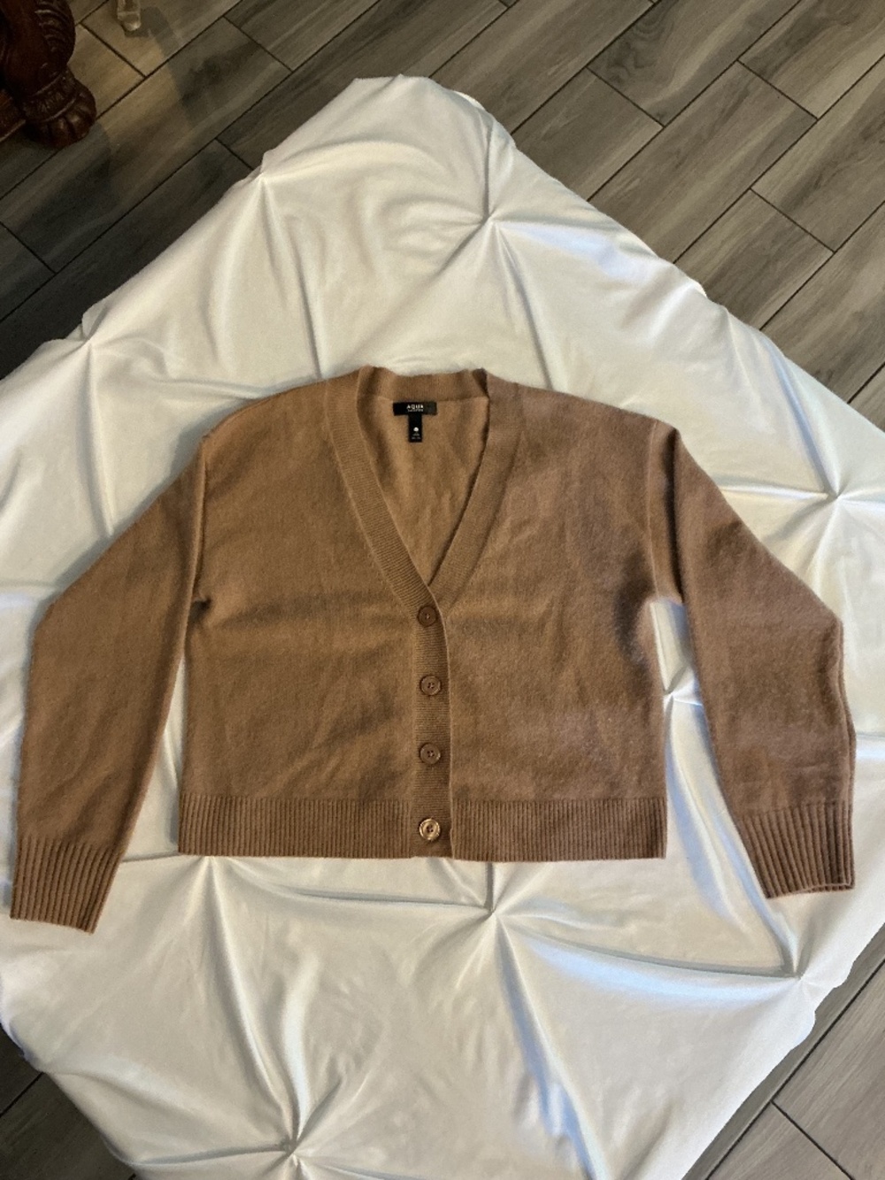 Aqua Cashmere V Neck Cardigan Sweater